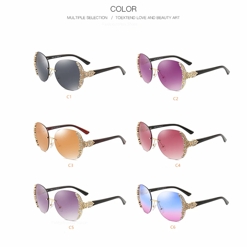 Роскошный дизайн стильные бескаркасные женские солнцезащитные очки Женские s