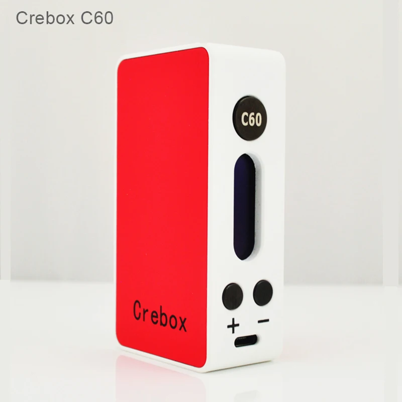 Crebox C60 Электронная Сигарета Kit 60 Вт 1800 мАч ТС Мини Окно Мод RDA Распылитель Бак HD LED