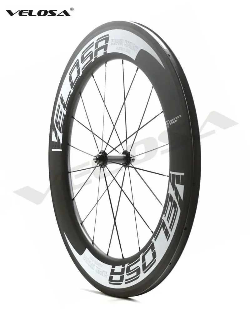Velosa Sprint 80 велосипедные карбоновые колеса 88 мм клинчерные/Трубчатые 700C дорожные 2:1