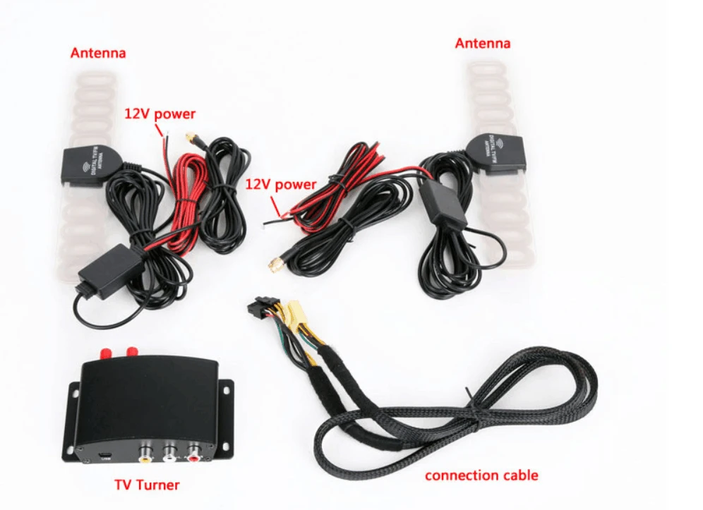 Автомобильная антенна DVB-T T2 с двумя антеннами цифровая ТВ-приставка Freeview