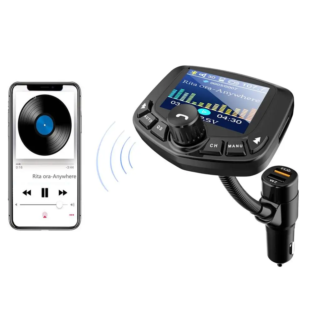 LED display Bluetooth Stereo Car Kit MP3 Player FM Transmitter Modulator Hands free USB Charger Automobile Music Audio Receiver |
