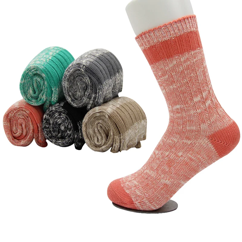 

5 Pairs Couples Short Sock Thick Line Vintage Striped Women Men Socks Autumn Winter Breathable Cotton Men Women Sock Meias Crew