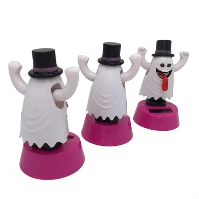 Украшения для автомобиля Хэллоуин искусственная кукла на солнечной батарее