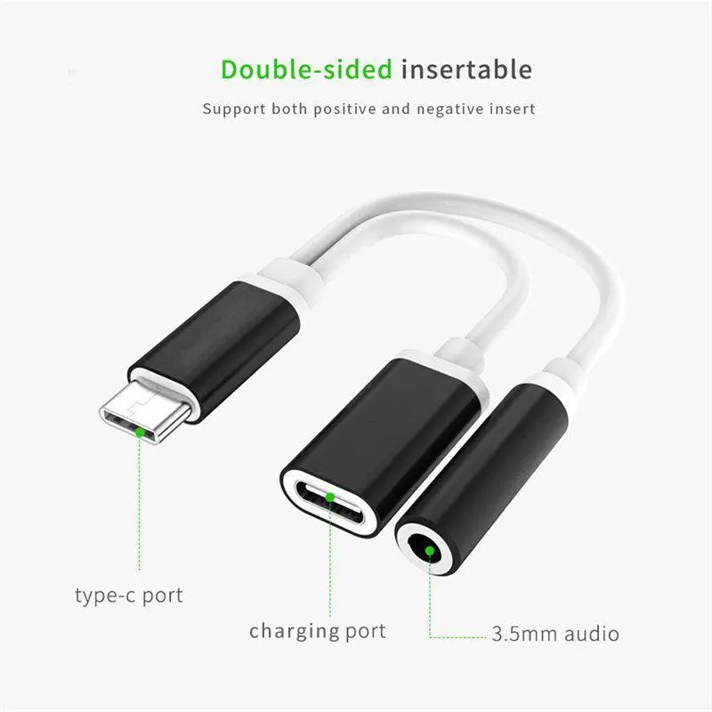 AHHROOU USB C кабель Type до 3 5 мм аудио разъем для наушников адаптер зарядки Letv 2/Xiaomi