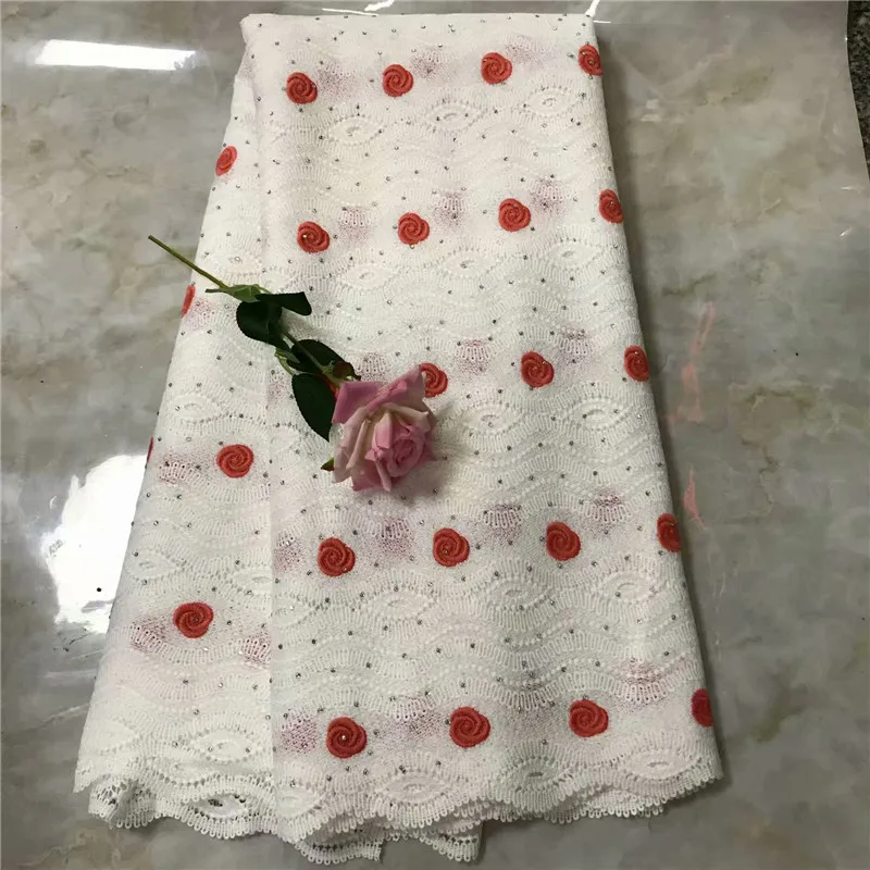 French Net Lace Fabric Latest Milk Silk African Tulle Mesh Bride High Quality Nigerian Fabrics DRESS 3L20D76-69 | Дом и сад