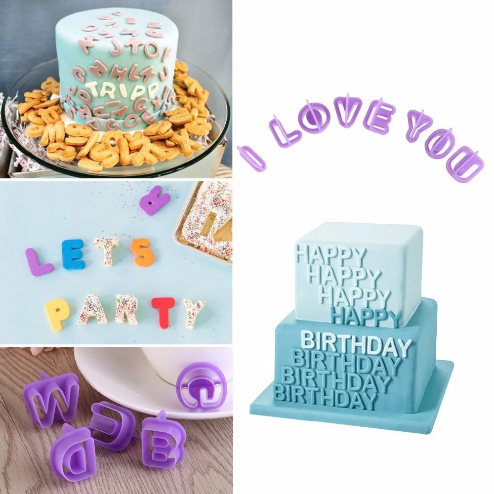 87 шт. форма для торта с мастикой алфавит Sugarcraft формочки вырезания букв
