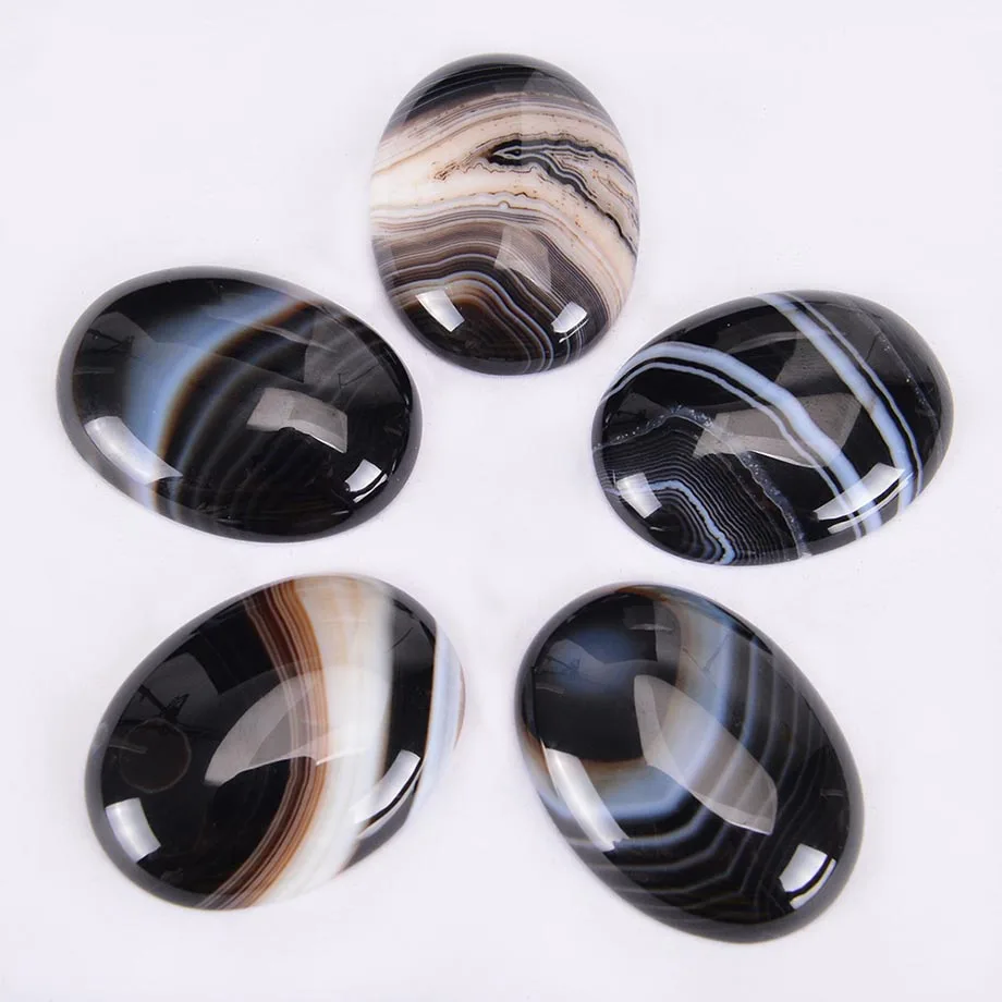 Натуральный камень Черные Вены Агаты кабошон бусина для самостоятельного