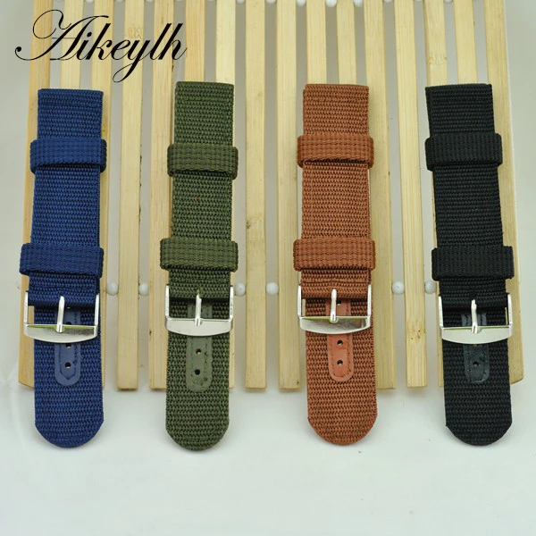 

18|20|22|24mm watch band outdoor watchband for sports watch nylon watchbands canvas waterproof strap for hours