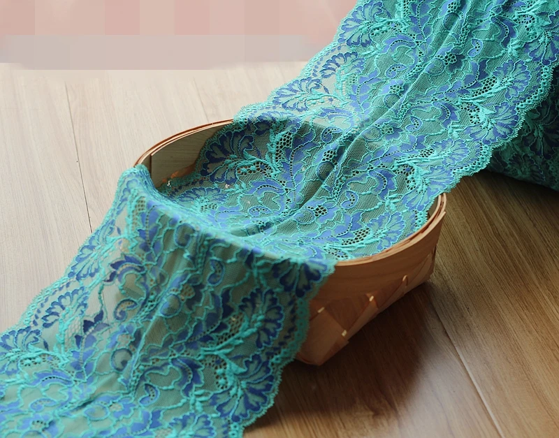 Длина 22 см 2 ярдов/партия зеленый + синий ручная работа украшения для волос