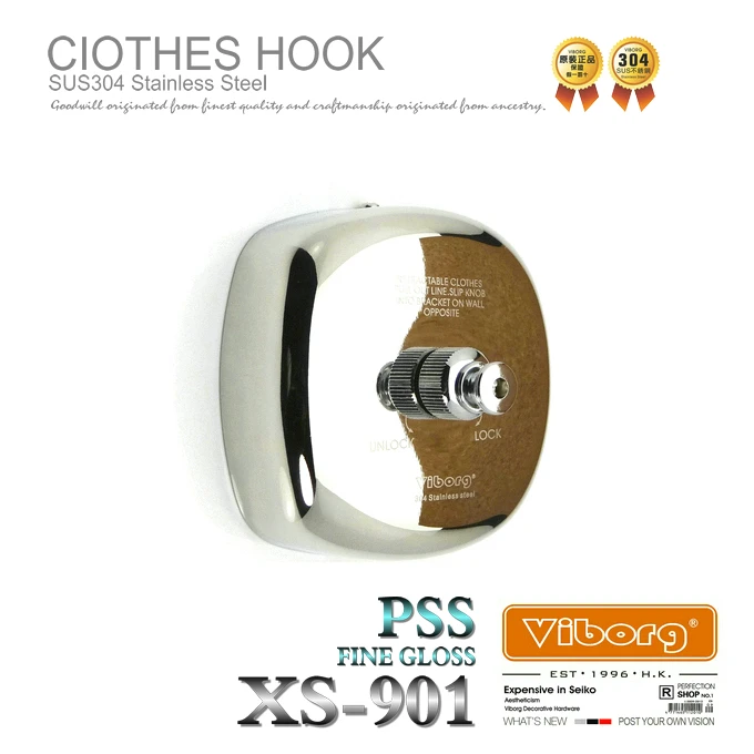 Выдвижная однолинейная Веревка для белья из нержавеющей стали viборга Deluxe 304 в