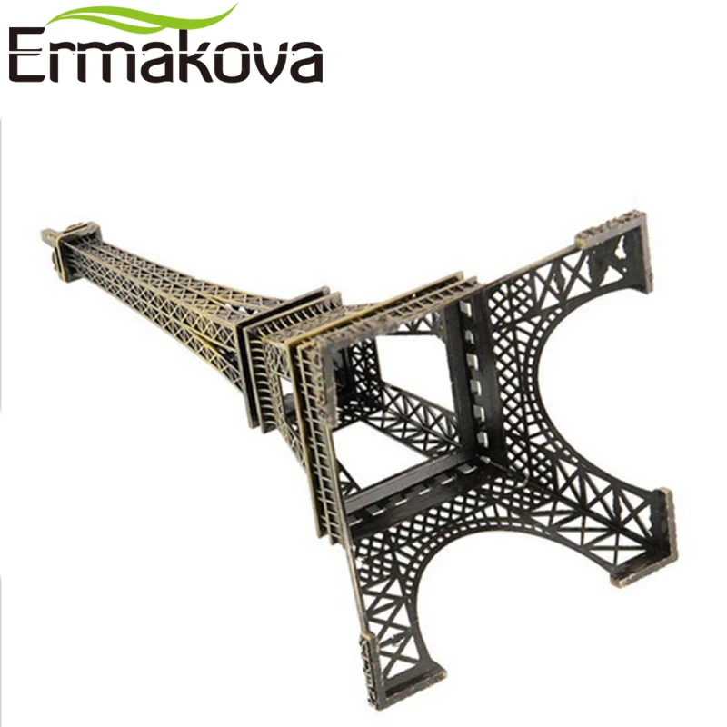 ERMAKOVA 25 см Статуэтка Эйфелева башня Статуя Эйфелева Металл Статуэтка Париж всемирно известный ориентир здание домашнего офиса Декор(бронза