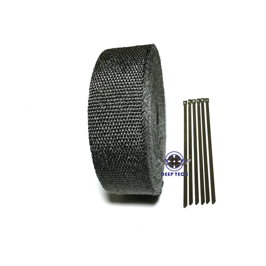 10 м * 2 дюйма черная тепловая оболочка для выхлопных газов выхлопная подвесных