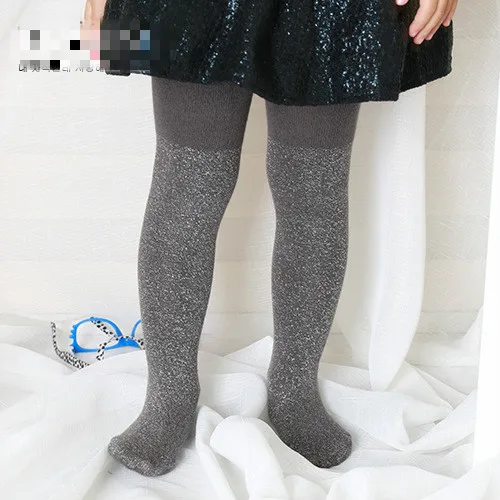 Spring 2016 Korean Girls Cotton Pantyhose Bottoming Stockings Gold and Silver Onions Shining Love 0-3 Years Baby Infant Tights | Детская