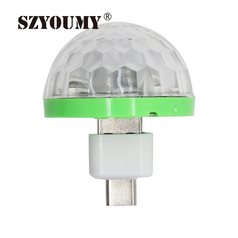 Микрофон SZYOUMY Mini USB для караоке цветной яркий неоновый микрофон с подсветильник