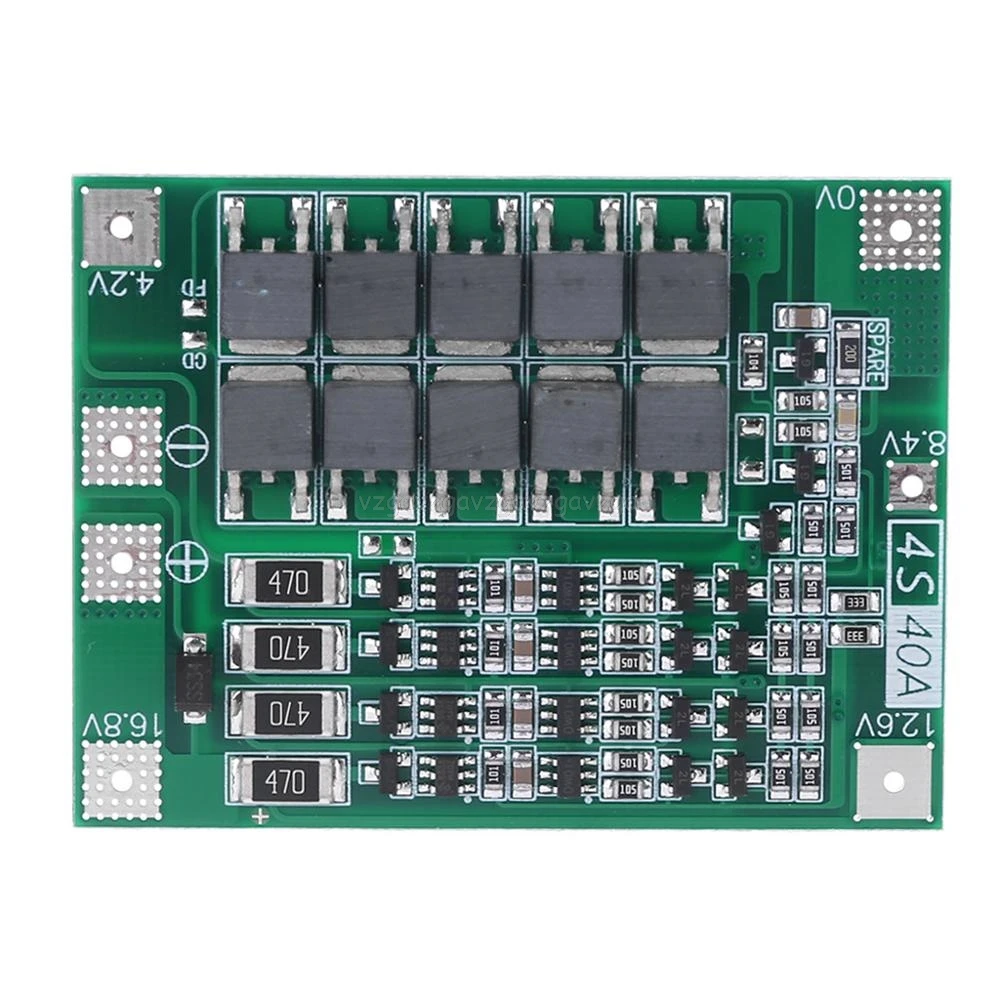 4S 40A литий-ионная батарея 18650 зарядное устройство PCB плата защиты BMS с балансом для бурильного двигателя 14,8 в 16,8 в Lipo модуль