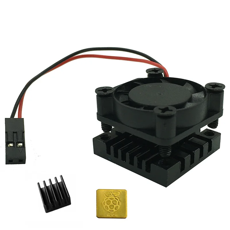 Raspberry Pi 3B теплоотвод вентилятора с синим радиатором 25*25*13 мм|Аксессуары для