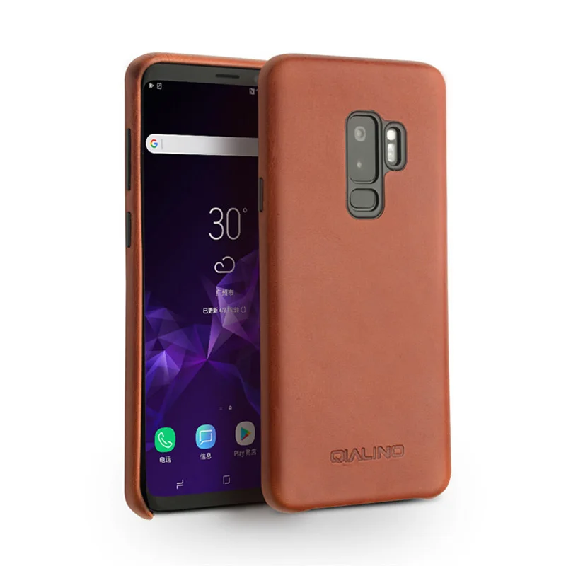 QIALINO чехол из натуральной кожи для samsung S9 Plus Galaxy ультратонкий мобильный телефон