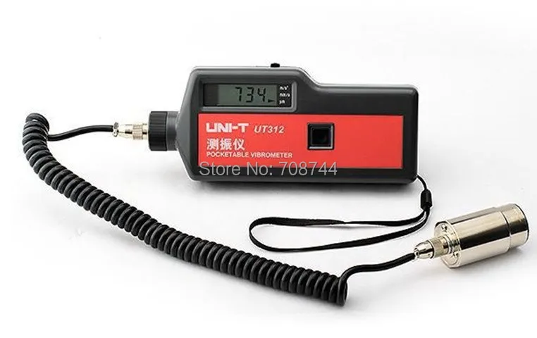 Uni-Trend UT312 Portable LCD Vibration Analyzer Tester Meter Vibrometer with Split Sensor Signal Wire &amp |
