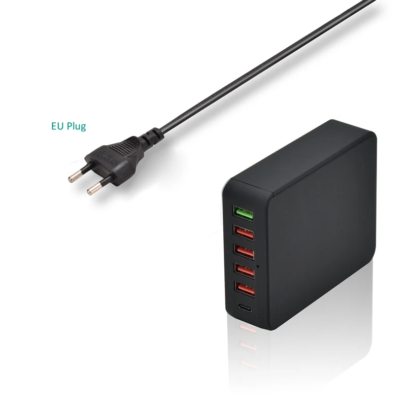 STOD Qualcomm Quick Charge 3,0 USB зарядное устройство type C USB-C порт для iPhone iPad samsung Galaxy S6 S7 S8 Edge huawei P10 адаптер переменного тока - Тип штекера: Европейский Союз (ЕС)