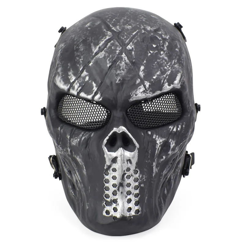 Iron mask Вечерние Маски для экшен Юнион, страйкбол, череп, маска для лица, армейская игра, скелет, маска с металлической сеткой, маска для глаз на Хэллоуин, косплей, пейнтбол, игры - Цвет: Iron mask