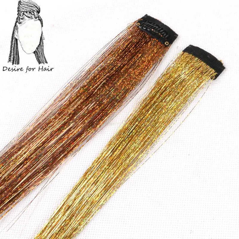 5 упаковок 16 дюймов блестящие синтетические зажимы для волос|desire desire|desire golddesire pink
