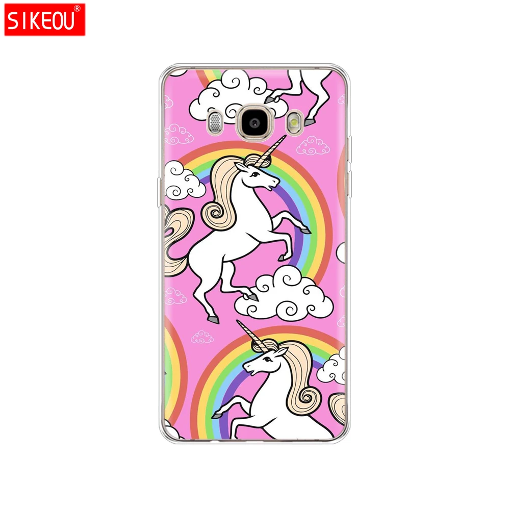 50129 Силиконовый чехол для телефона samsung Galaxy J1 J2 J3 J5 J7 MINI prime милый Радужный Единорог - Цвет: 50129