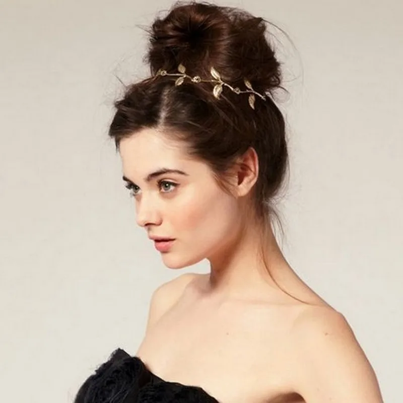Elegant Women's Girls Retro Vintage Headwear Tiara Metal Gold Chain Leaf Hairband for Wedding Bridal Hair Accessory Jewelry| |
