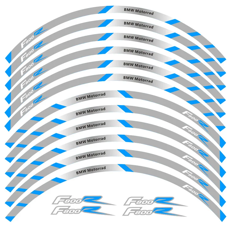 Передние и задние колеса мотоцикла край внешний обод наклейка светоотражающие