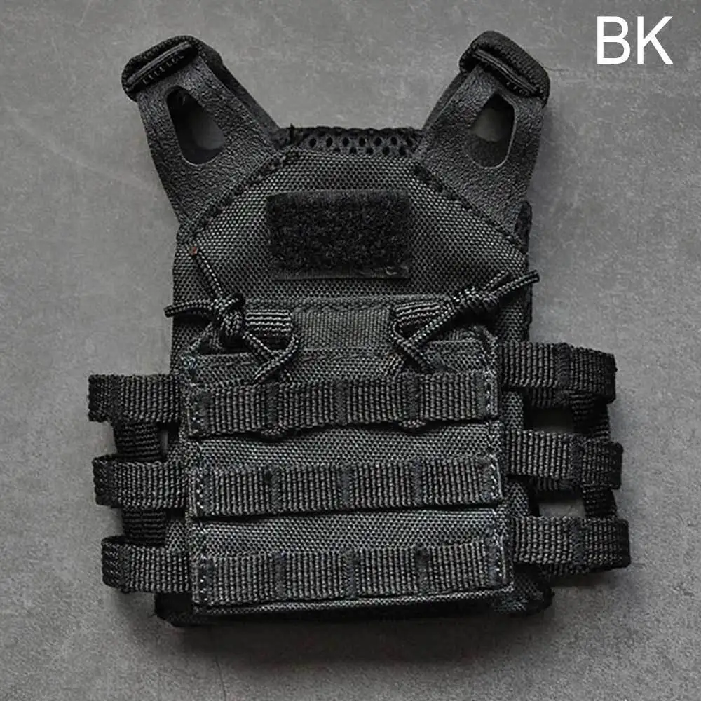 SINAIRSOFT JPC тактический военный Molle мини жилет koozie охотничий Открытый регулируемый ремень журнал орнамент кулон США - Цвет: BK