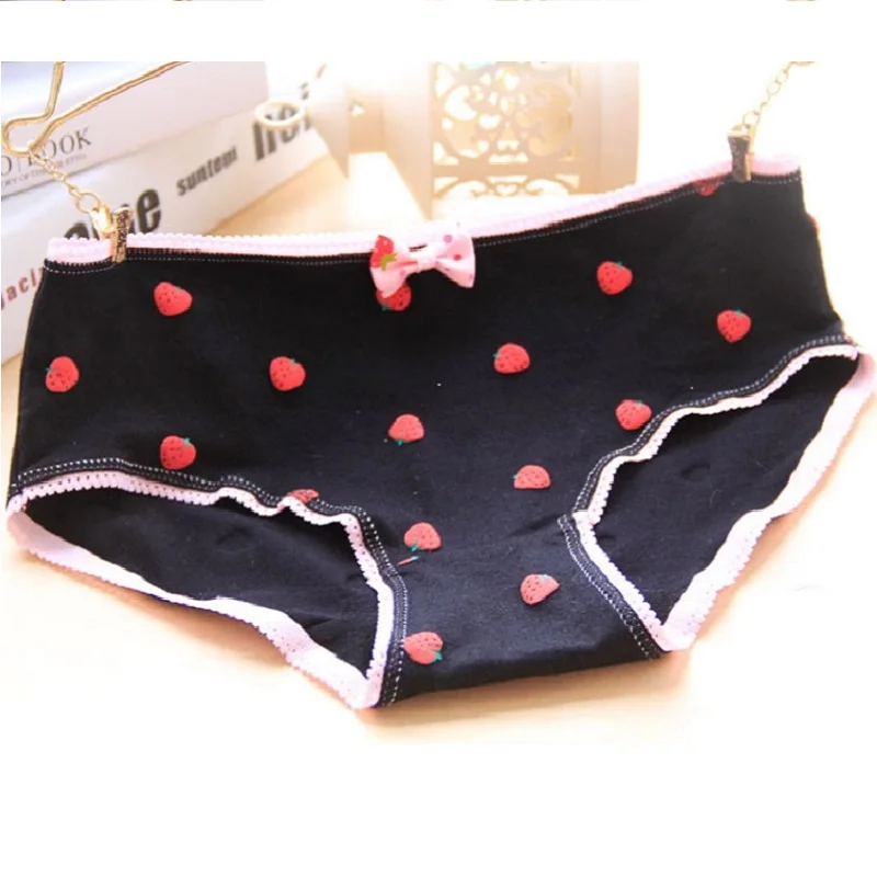 Женское нижнее белье с клубникой сексуальные трусики из хлопка 2018|ladies underwear