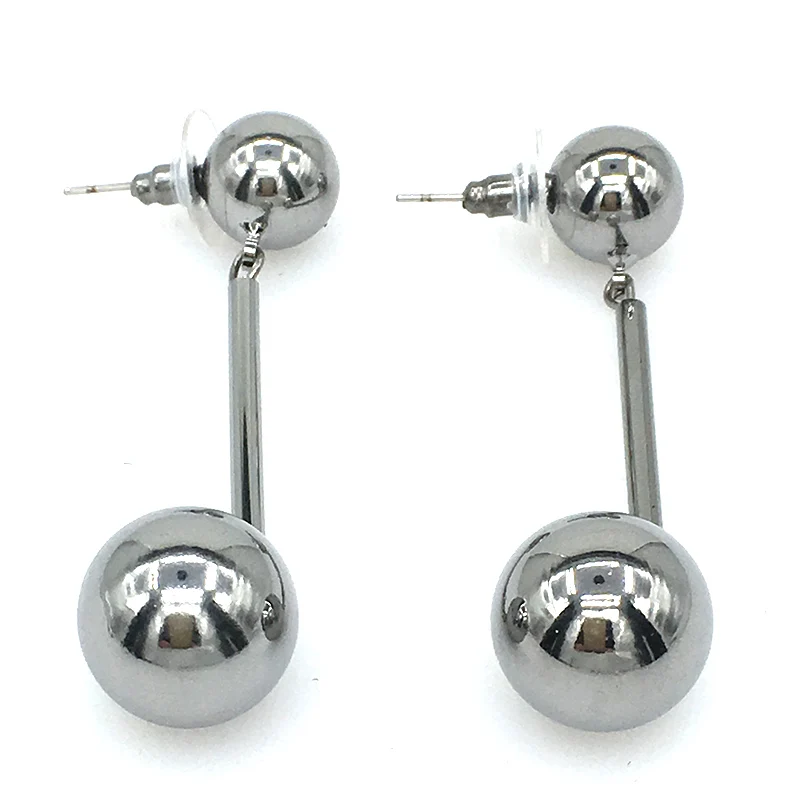 UKEN модные круглые Биб бусины гладкие лицо мяч серьги себе Макси Bijoux Шарм вечерние индийские Bijoux серьга Boho для женщин