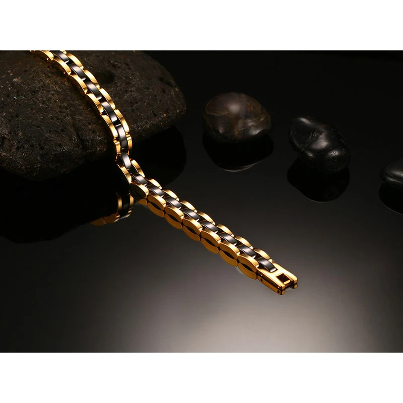 Браслет цепочка Vinterly для мужчин и женщин керамические браслеты черного золотого