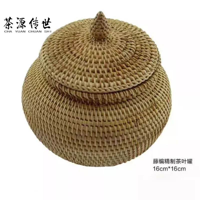 

Chinese Vintage puer black Tea Box bamboo Storage Bottle Tea Canister Boxes Column Tea Jar Caddy Storage Case Handmade Organizer
