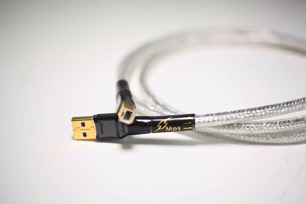 HiFi MPS HD-300 HiFi 99.9997% OCC+ серебряная платформа 24k 10u позолоченный штекер USB2.0 3,0 разъем аудио кабель ЦАП ПК кабель для передачи данных и аудио