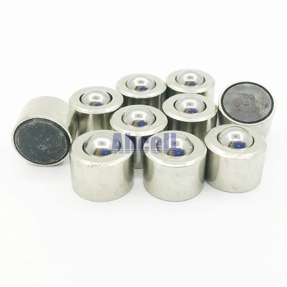 

5 Pieces Miniature 8mm Robot Bearing Steel Roller KSM-8 Swivel Round Ball Caster Drop in Universal Small Ball Transfer Unit