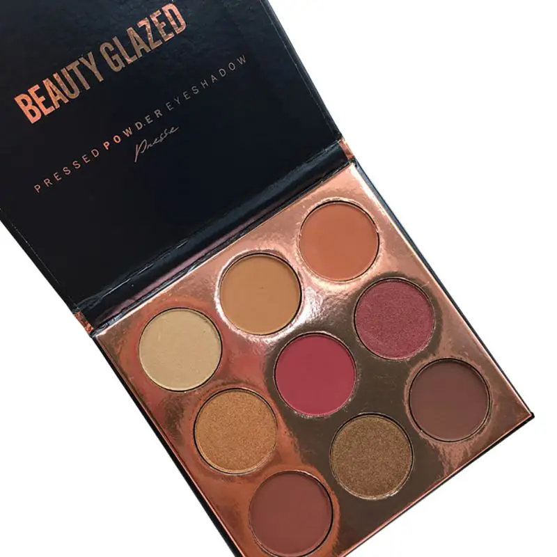 Палитра теней для век матовые алмазные блестящие тени в одной палете румяна