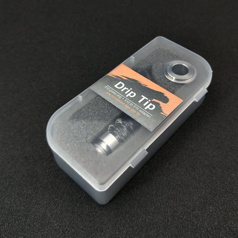 

VapeSoon 510 Long Glass Drip Tip With Stainless Steel Material 810 to 510 Adapter Fit For TFV8 /TFV8 BIG BABY/TFV12 Prince etc