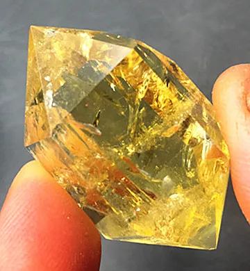 

Natural quartz crystal citric topaz dual stop magic wand healing 1pcs