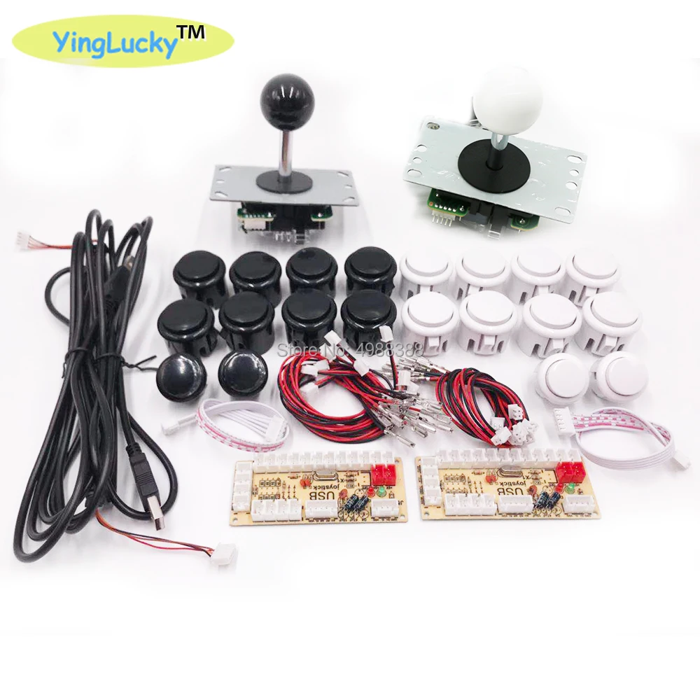 Yinglucky 2 игрока аркадная DIY Kit нулевой задержки USB кодер sanwa Джойстик sanwa 33 мм Кнопка PC Mame Raspberry pi 1 2 3