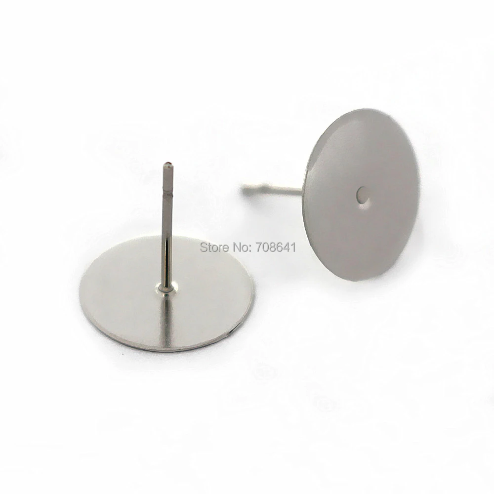 Основа для сережек-гвоздиков из нержавеющей стали Пустые Настройки Плоская