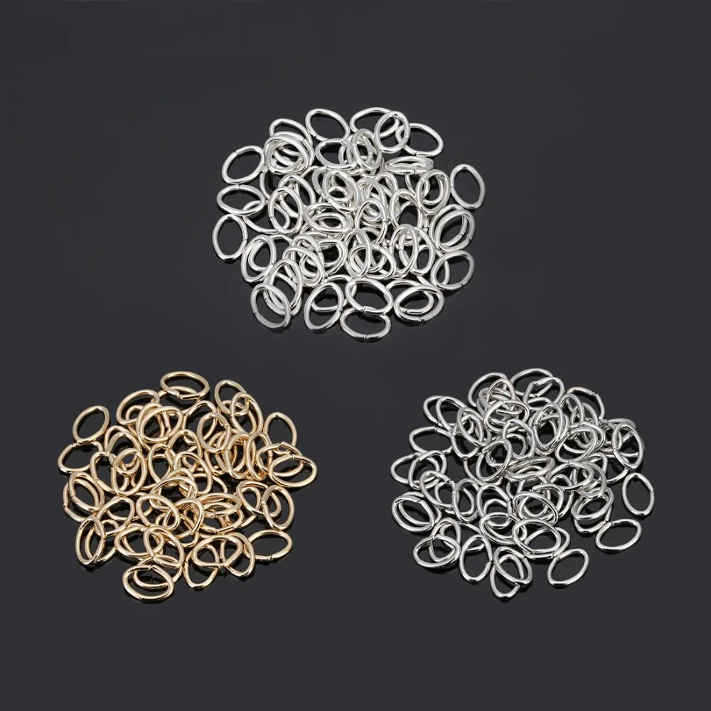Wholesale 200pcs/lot Gold Silver Rhodium Color 7*5mm Oval Split Jump Rings Link Loops Connectors for DIY Jewelry Making Findings | Украшения