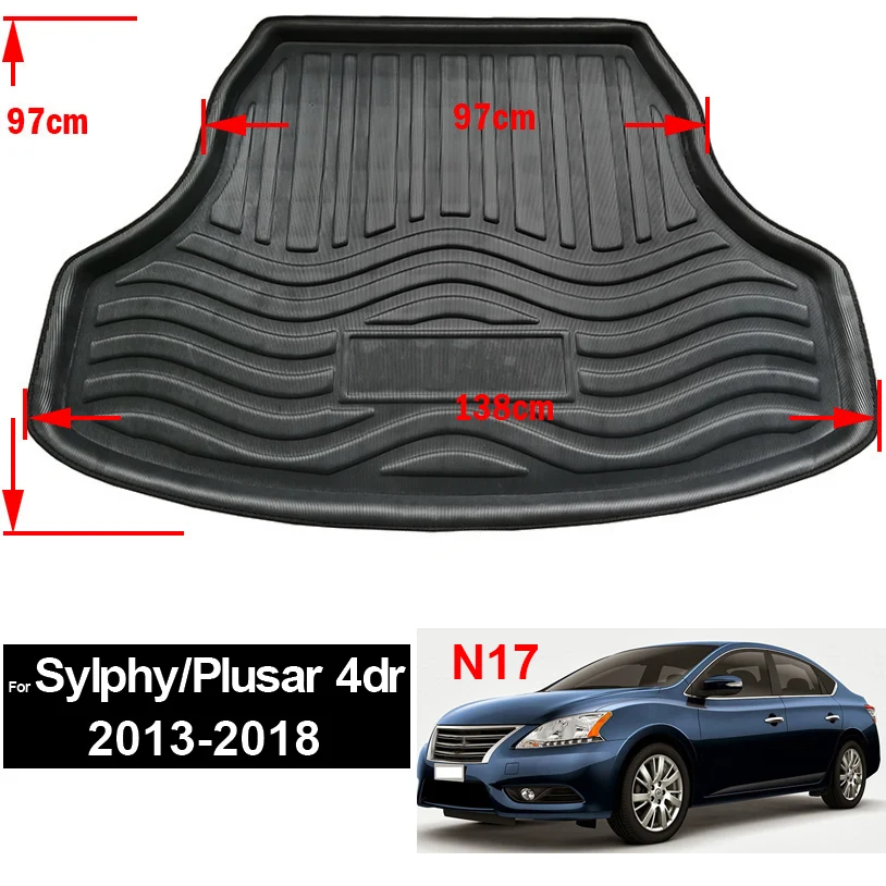 13-18 sylphy Pulsar XUKEY грузовой лайнер лоток для Nissan Versa Almera Teana Altima Qashqai Dualis Murano Rogue Sport J10 J11 задний коврик багажника - Название цвета: 13-18 sylphy Pulsar