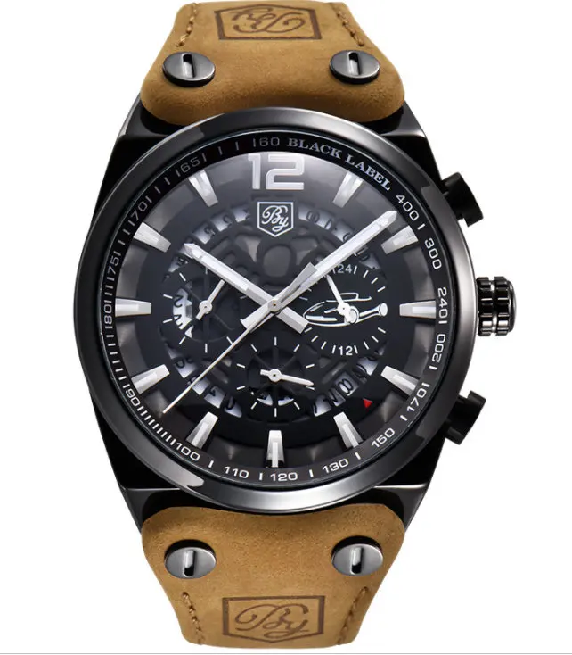 Часы с кожаным ремешком спортивные водонепроницаемые 2019 | Наручные часы