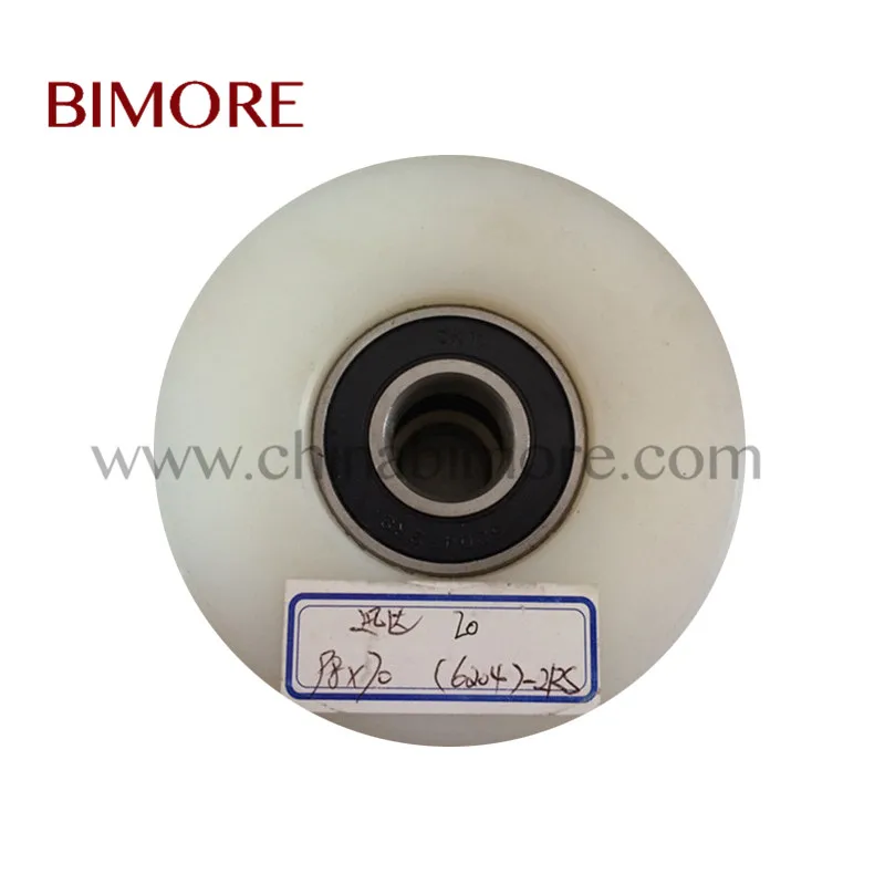 Ролик эскалатора BIMORE толщиной 98 мм подшипник 70 6204 2RS подходит для ремня