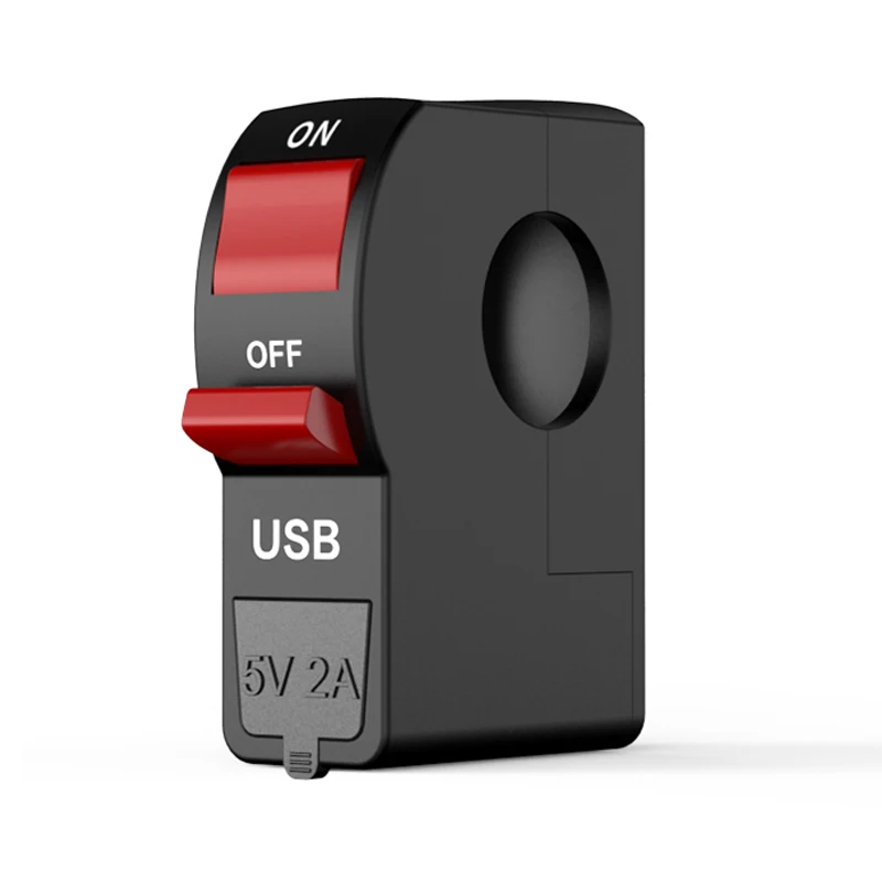 Мотоцикл зарядка через USB переключатель Водонепроницаемый 12В Быстрый Зарядное