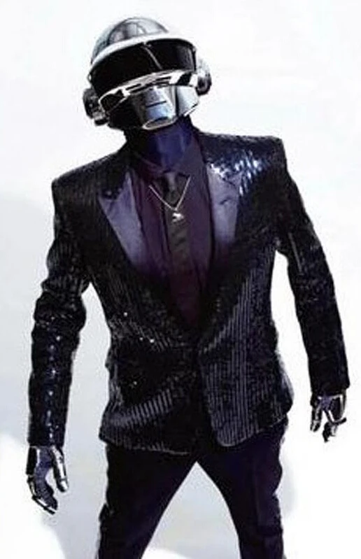 Новое поступление на заказ Daft Punk вызвало Черный блесток куртка для выступления