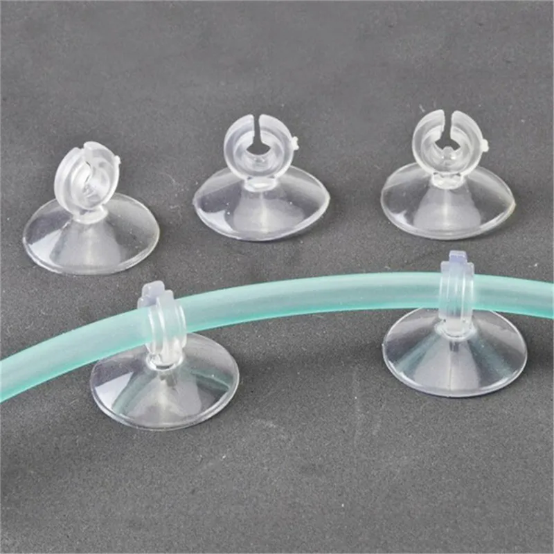 50 шт./лот аквариум присоской для аквариума насос авиакомпания трубки 4/6 мм провод держатель используется для любого Стекло поверхности рыбы эластичной