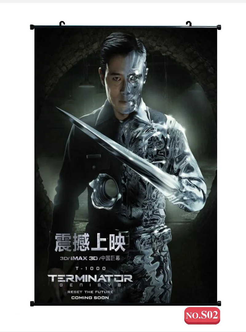 Super large future terminator series movie poster painting robot dormitory bedroom wallpaper wall stickers custom | Дом и сад