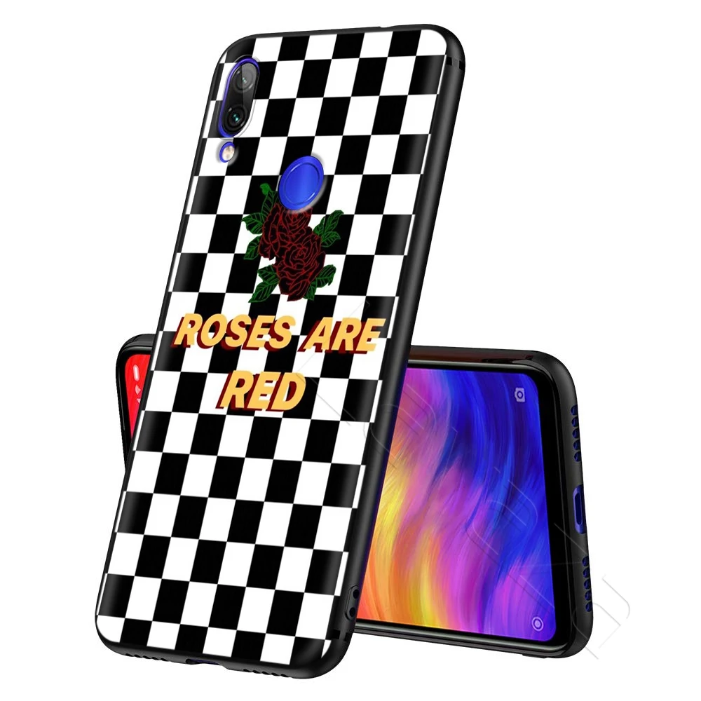 Шахматный клетчатый чехол для Xiaomi Redmi Note 8 Pro MI MAX 3 6 9 SE A1 A2 A3 10 Lite Plus 8A F1 K30 |