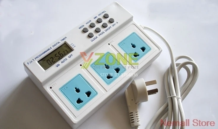 Aquarium 3 In 1 Digital Program Timer For Wave Maker Light CO2 System | Дом и сад